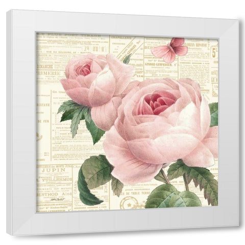 Roses in Paris VI White Modern Wood Framed Art Print by Pertiet, Katie