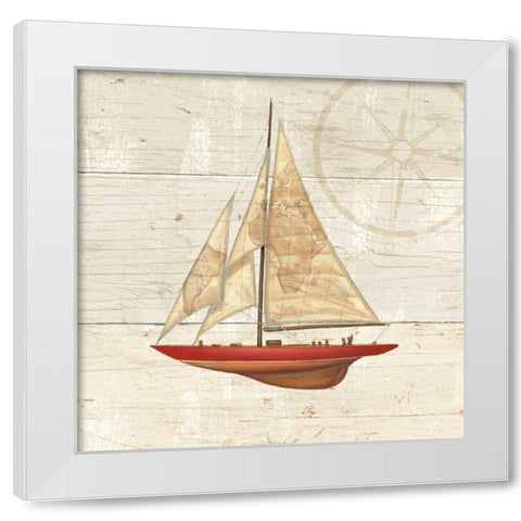 Nautique II White Modern Wood Framed Art Print by Wiens, James