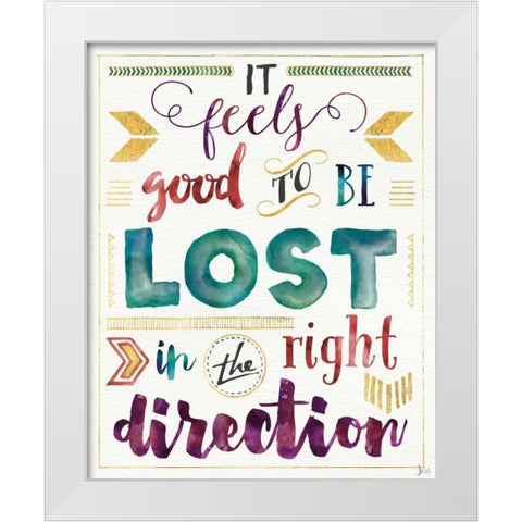 Lost in Words I White Modern Wood Framed Art Print by Aiken, Jess