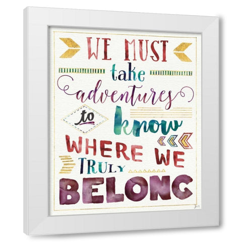 Lost in Words II White Modern Wood Framed Art Print by Aiken, Jess