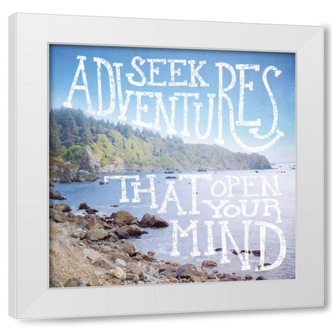 Coastal Adventures III White Modern Wood Framed Art Print by Marshall, Laura