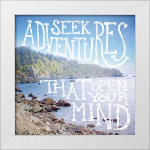 Coastal Adventures III White Modern Wood Framed Art Print by Marshall, Laura
