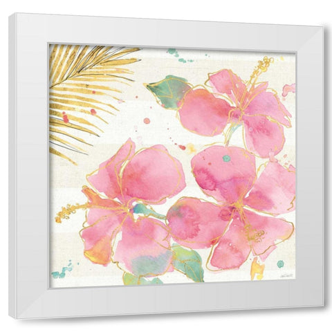 Flamingo Fever VII White Modern Wood Framed Art Print by Tavoletti, Anne