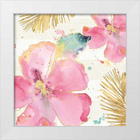 Flamingo Fever VIII White Modern Wood Framed Art Print by Tavoletti, Anne