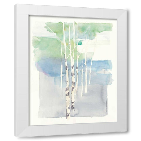 Aspens I White Modern Wood Framed Art Print by Tillmon, Avery