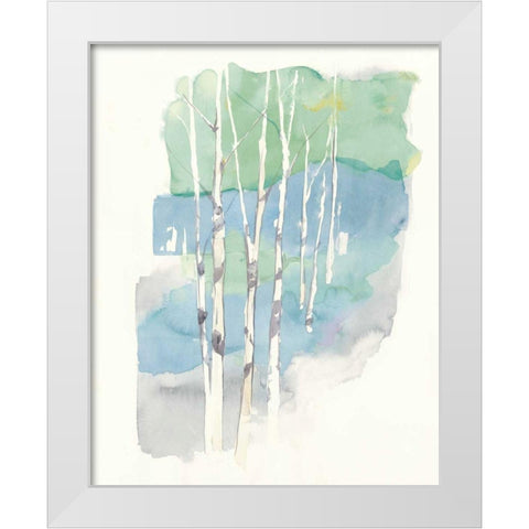 Aspens II White Modern Wood Framed Art Print by Tillmon, Avery