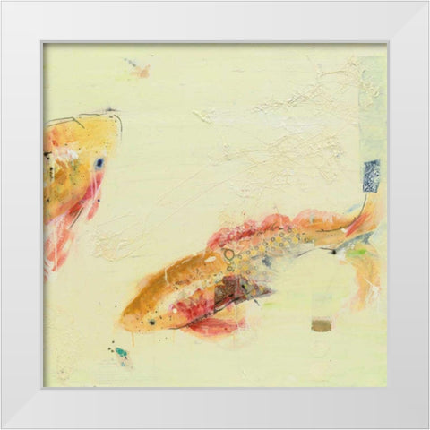 Fish in the Sea II White Modern Wood Framed Art Print by Day, Kellie