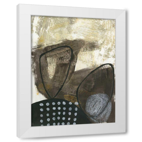 Black and White I White Modern Wood Framed Art Print by Davies, Jane
