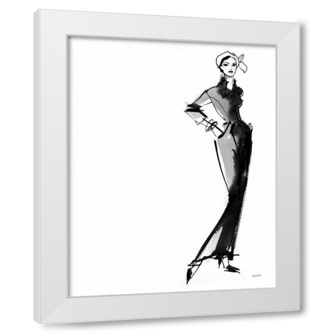 Fifties Fashion III White Modern Wood Framed Art Print by Tavoletti, Anne