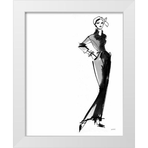 Fifties Fashion III White Modern Wood Framed Art Print by Tavoletti, Anne