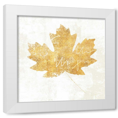 Bronzed Leaf IV White Modern Wood Framed Art Print by Schlabach, Sue