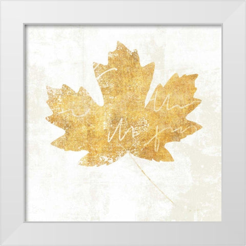 Bronzed Leaf IV White Modern Wood Framed Art Print by Schlabach, Sue