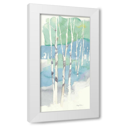 Aspens Panel II v.2 White Modern Wood Framed Art Print by Tillmon, Avery