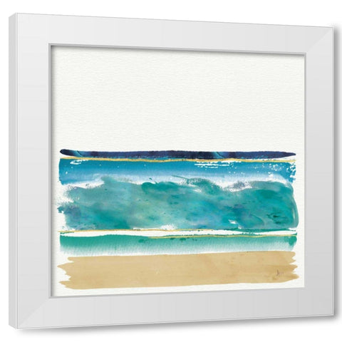 By the Sea II no Words White Modern Wood Framed Art Print by Aiken, Jess