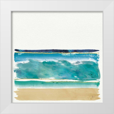 By the Sea II no Words White Modern Wood Framed Art Print by Aiken, Jess