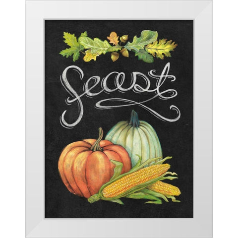 Autumn Harvest II White Modern Wood Framed Art Print by Urban, Mary