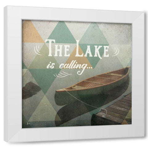 Calm Waters II White Modern Wood Framed Art Print by Aiken, Jess