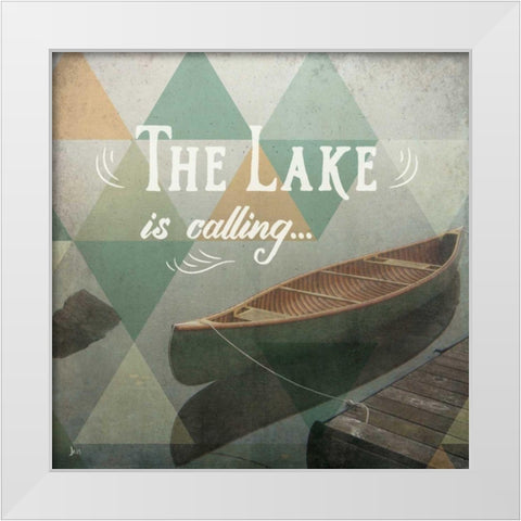 Calm Waters II White Modern Wood Framed Art Print by Aiken, Jess