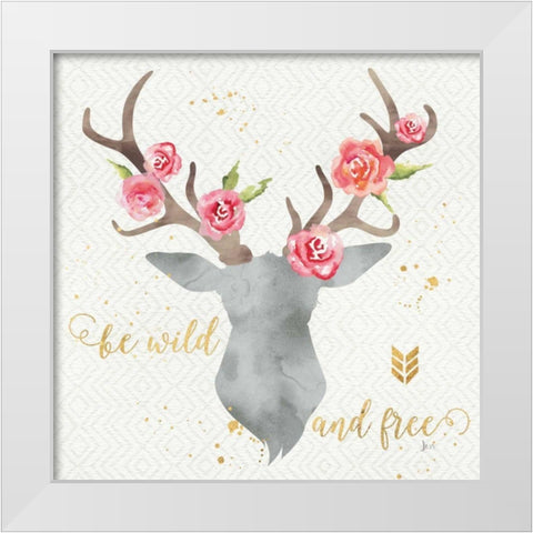 Wild Bohemian I White Modern Wood Framed Art Print by Aiken, Jess