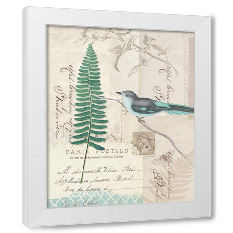 En Bleu II White Modern Wood Framed Art Print by Pertiet, Katie