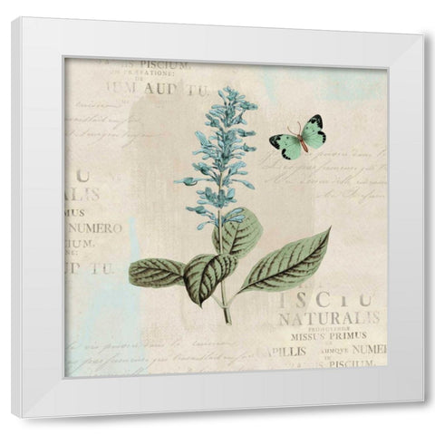 En Bleu VI White Modern Wood Framed Art Print by Pertiet, Katie