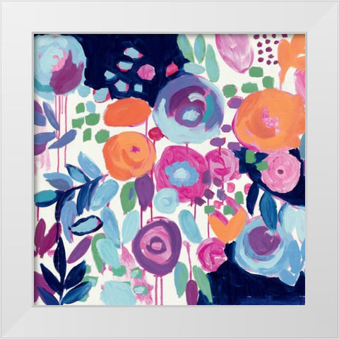 Garden Riot Crop White Modern Wood Framed Art Print by Wild Apple Portfolio