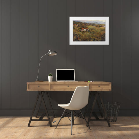 Overlooking The Valley Crop White Modern Wood Framed Art Print by Hageman, Marilyn