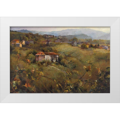 Overlooking The Valley Crop White Modern Wood Framed Art Print by Hageman, Marilyn