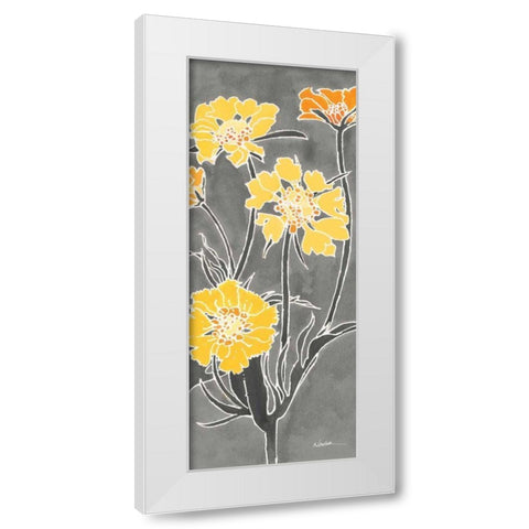 Cloisonne Beauty II Gray White Modern Wood Framed Art Print by Novak, Shirley