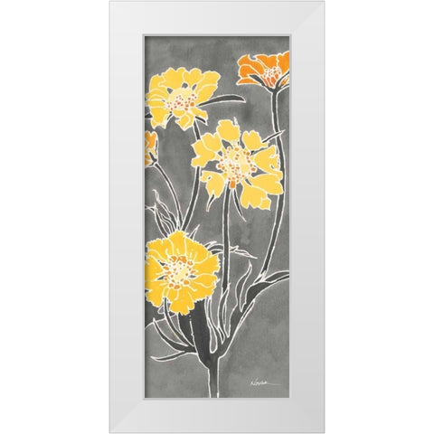 Cloisonne Beauty II Gray White Modern Wood Framed Art Print by Novak, Shirley