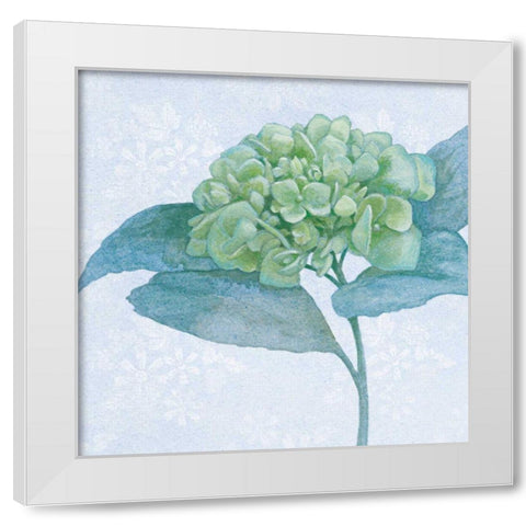 Blue Hydrangea II White Modern Wood Framed Art Print by Grove, Beth