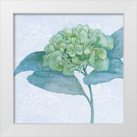 Blue Hydrangea II White Modern Wood Framed Art Print by Grove, Beth