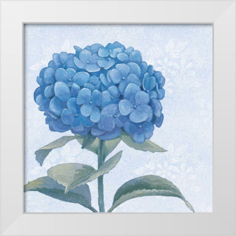 Blue Hydrangea III White Modern Wood Framed Art Print by Grove, Beth
