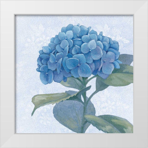 Blue Hydrangea IV White Modern Wood Framed Art Print by Grove, Beth