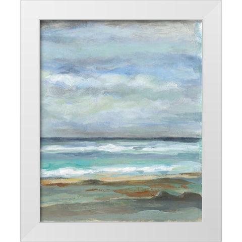 Seashore VIII White Modern Wood Framed Art Print by Vassileva, Silvia