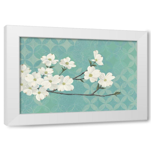 Dogwood Blossoms White Modern Wood Framed Art Print by Lovell, Kathrine