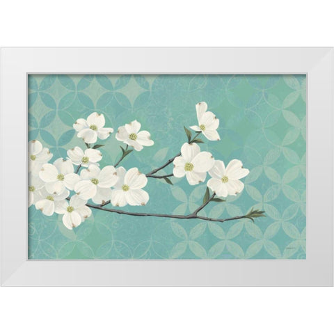 Dogwood Blossoms White Modern Wood Framed Art Print by Lovell, Kathrine