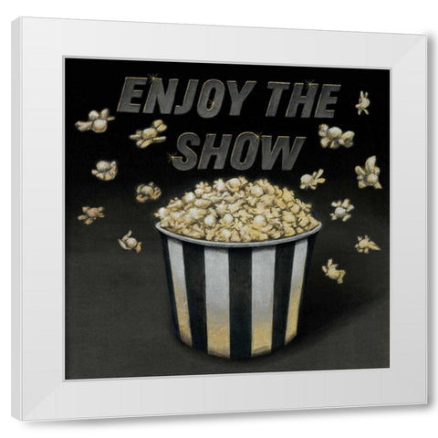 Enjoy the Show White Modern Wood Framed Art Print by Wild Apple Portfolio