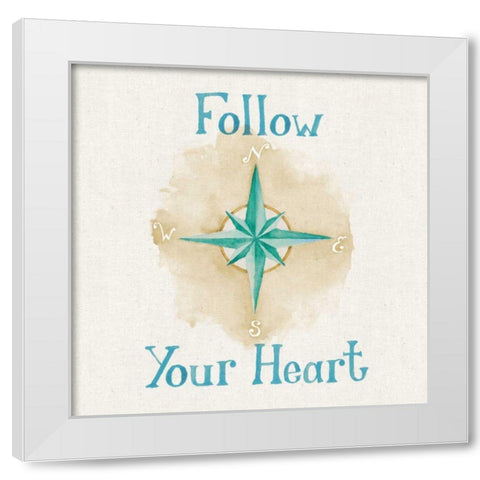 New Horizons IV Words White Modern Wood Framed Art Print by DeNeige, Elyse