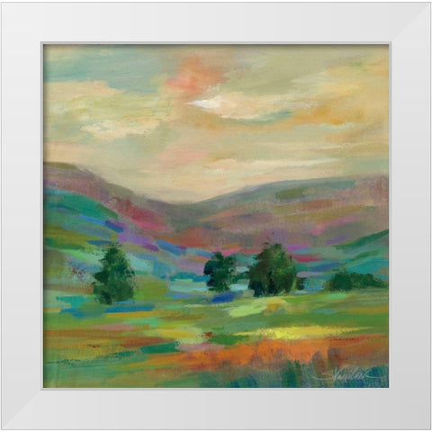 Summer Hues White Modern Wood Framed Art Print by Vassileva, Silvia