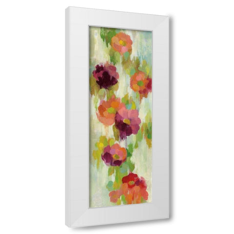 Coral and Emerald Garden II White Modern Wood Framed Art Print by Vassileva, Silvia