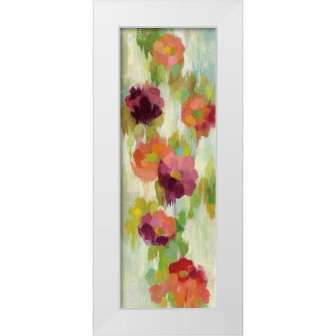Coral and Emerald Garden II White Modern Wood Framed Art Print by Vassileva, Silvia