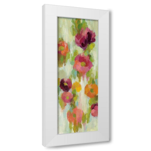 Coral and Emerald Garden III White Modern Wood Framed Art Print by Vassileva, Silvia
