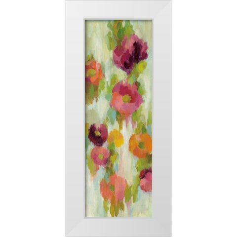 Coral and Emerald Garden III White Modern Wood Framed Art Print by Vassileva, Silvia