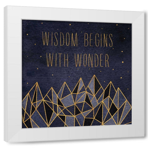 Written in the Stars I White Modern Wood Framed Art Print by Marshall, Laura