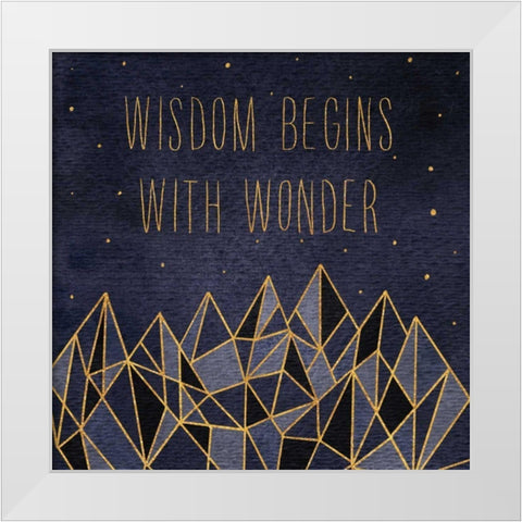 Written in the Stars I White Modern Wood Framed Art Print by Marshall, Laura