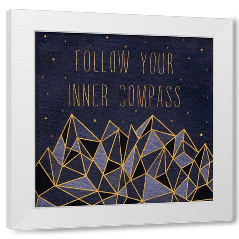 Written in the Stars III White Modern Wood Framed Art Print by Marshall, Laura