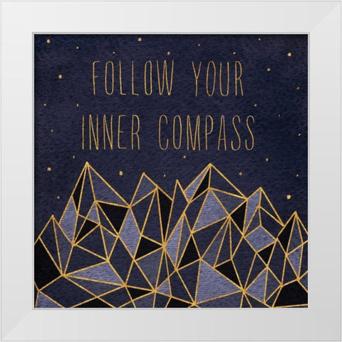 Written in the Stars III White Modern Wood Framed Art Print by Marshall, Laura