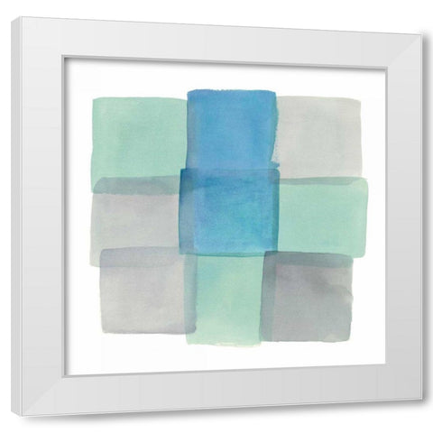 Overlap I  White Modern Wood Framed Art Print by Schick, Mike