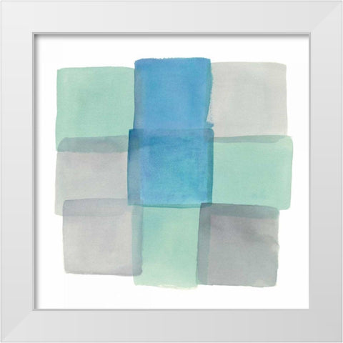 Overlap I  White Modern Wood Framed Art Print by Schick, Mike
